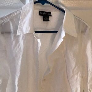 Style and Co blouse size 12. 3/4 sleeves white
